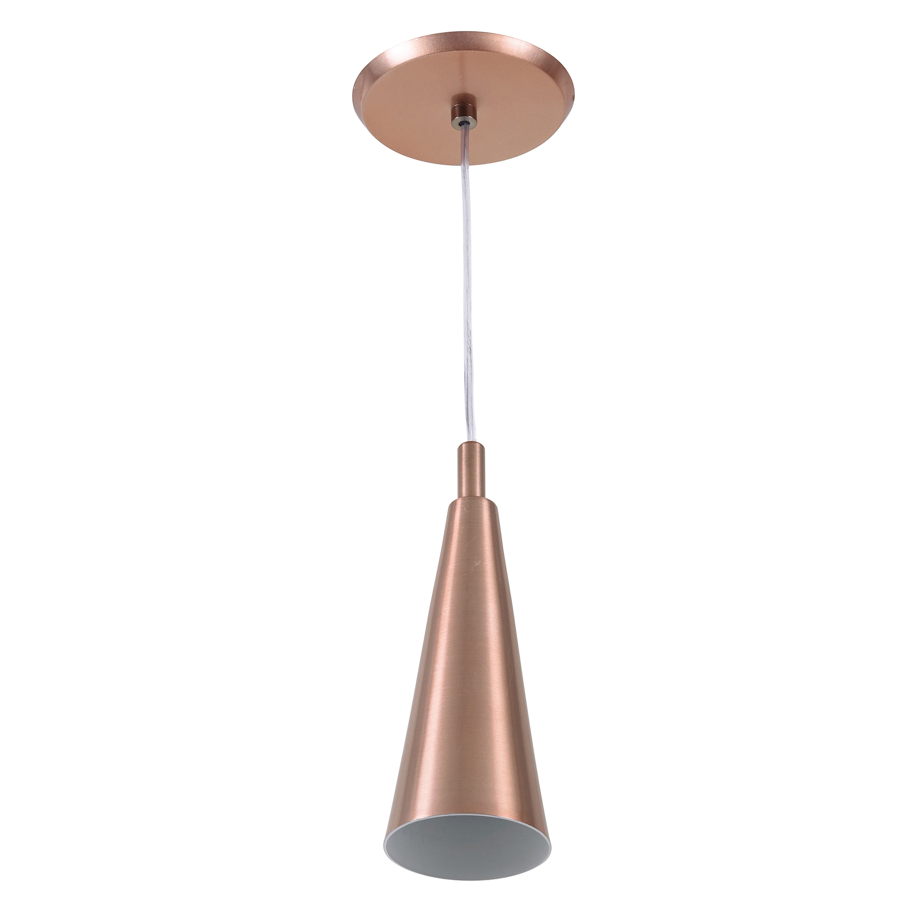 Pendente Cone 1 Lâmpada Metal Rose Gold Dreick 3072 Pantoja & Carmona