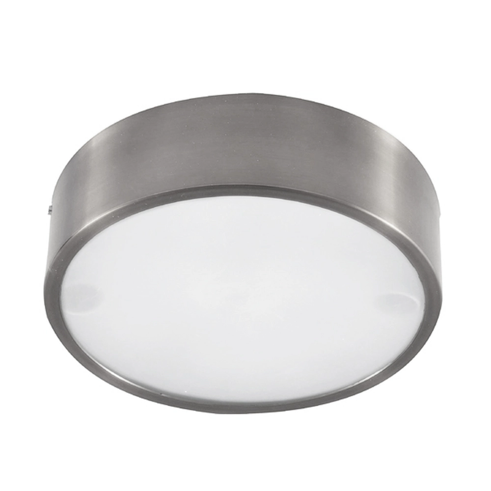 Plafon Redondo De Aluminio Escovado 25cm