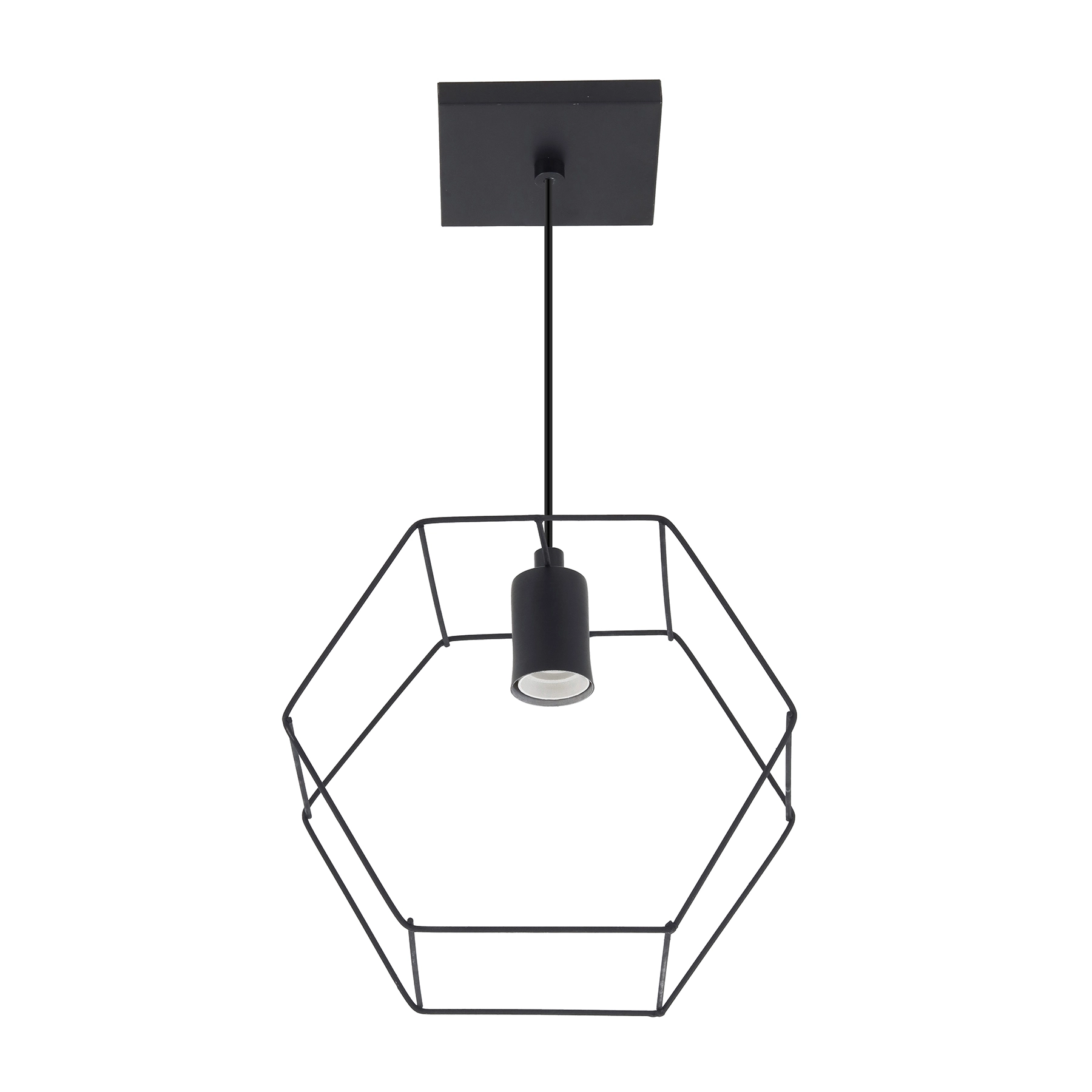 Pendente 1 Lâmpada Metal Preto Pendente