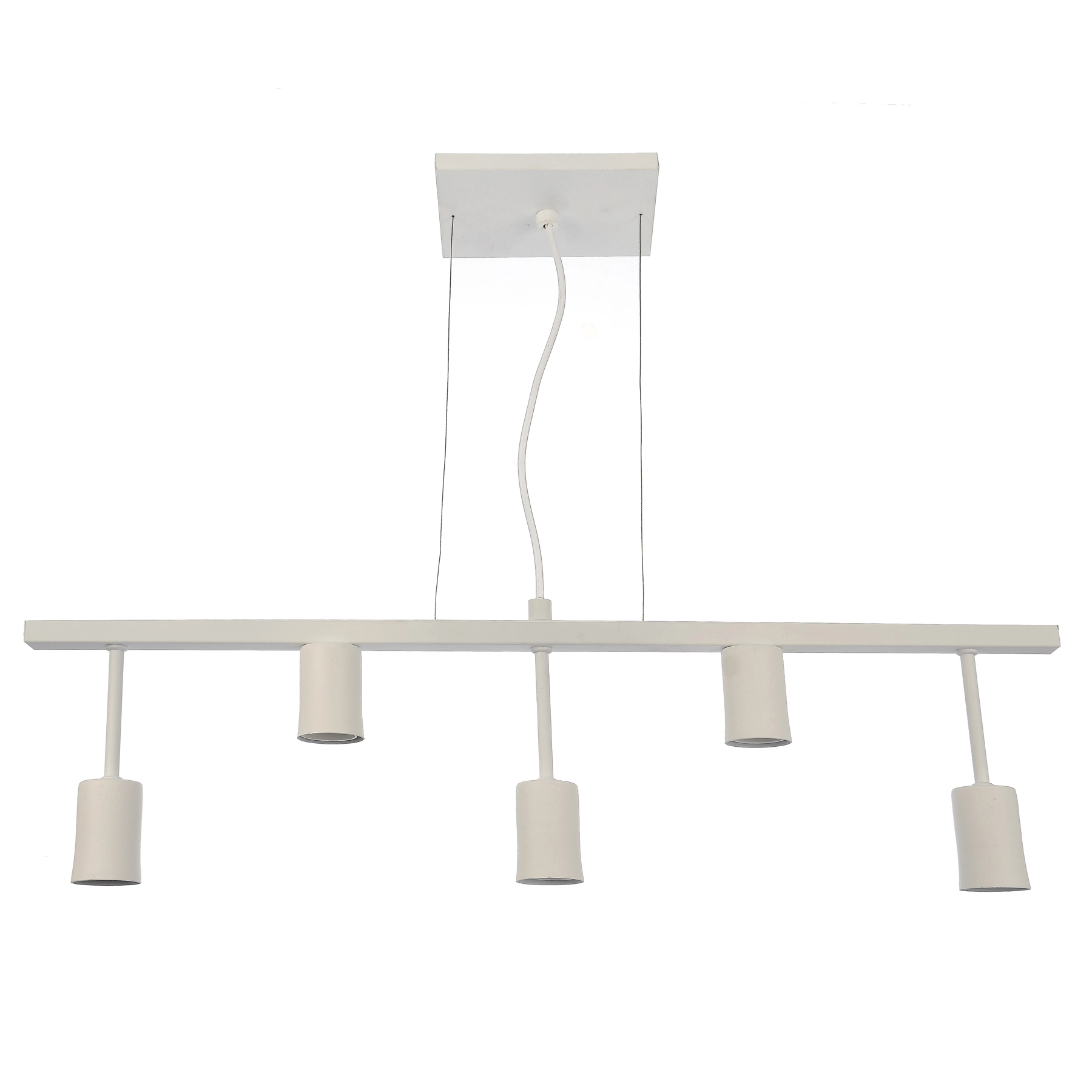 Pendente 5 Lâmpadas E27 Metal Branco Pantoja & Carmona