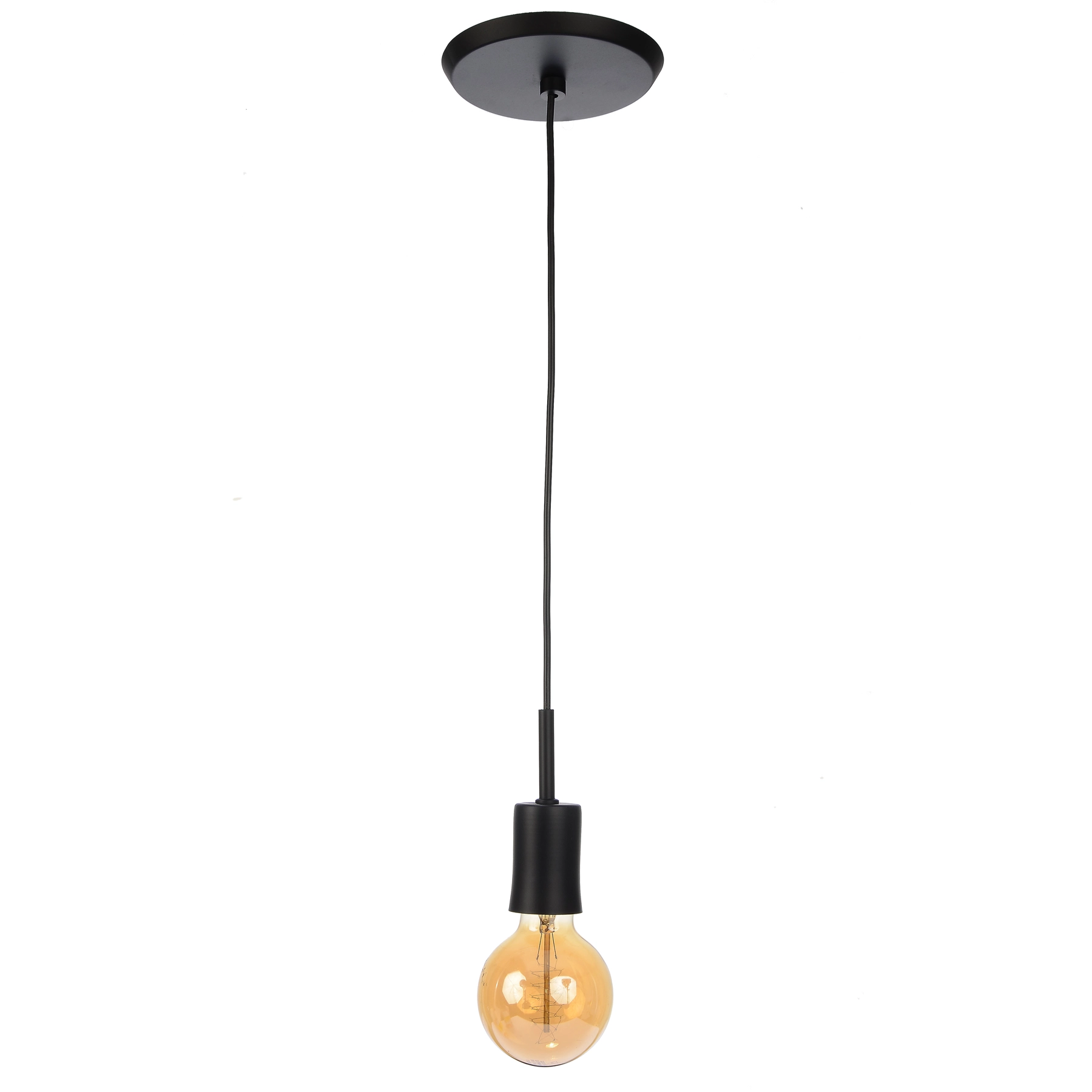 Pendente Linear 1 Lâmpada Preto E27 Pantoja & Carmona