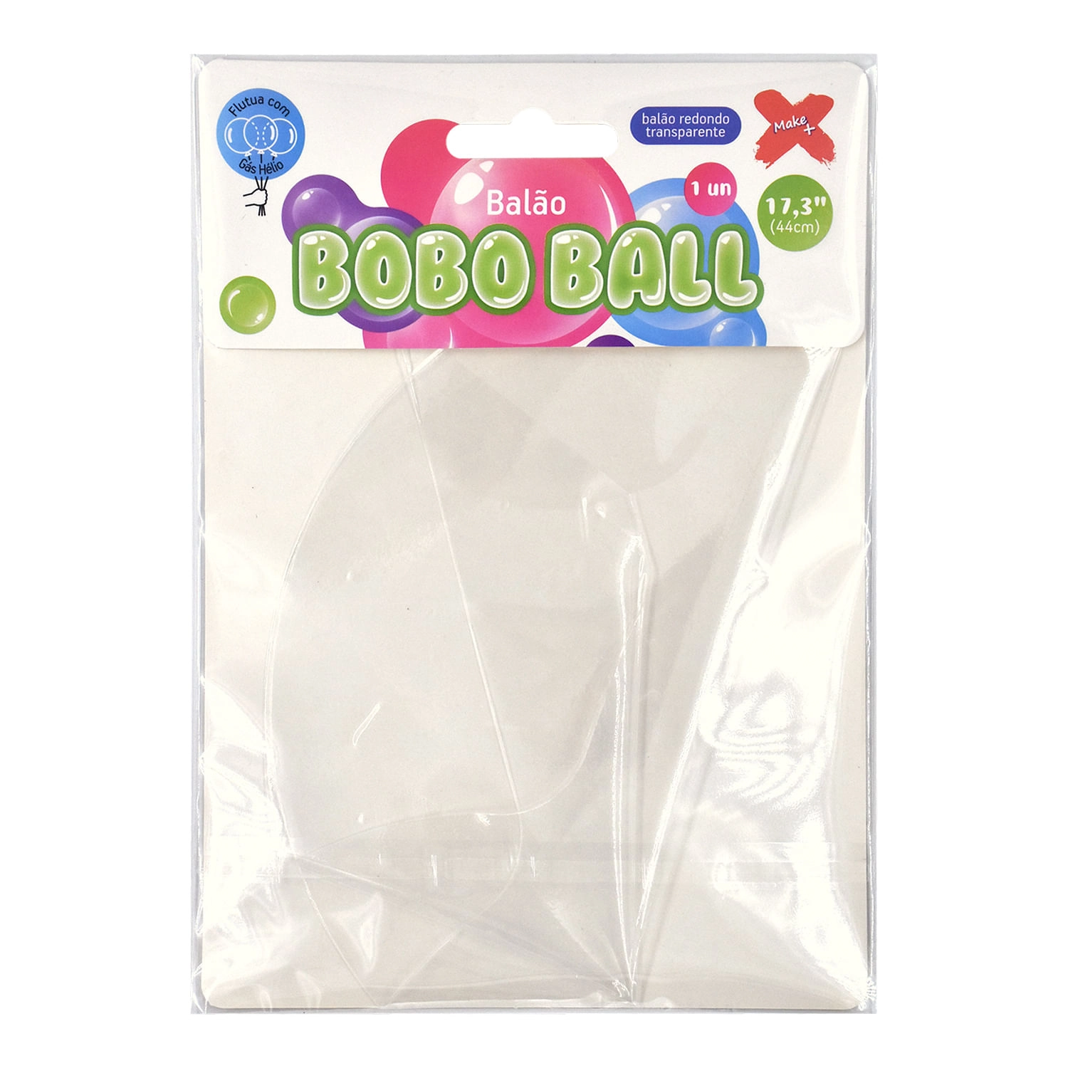 Balao Bubble Transparente 7 17cm 2un 8574 Make