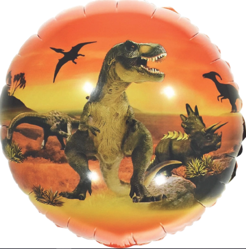 Balao Metalizado Estampado Dinossauro 18 45cm 8618 Make