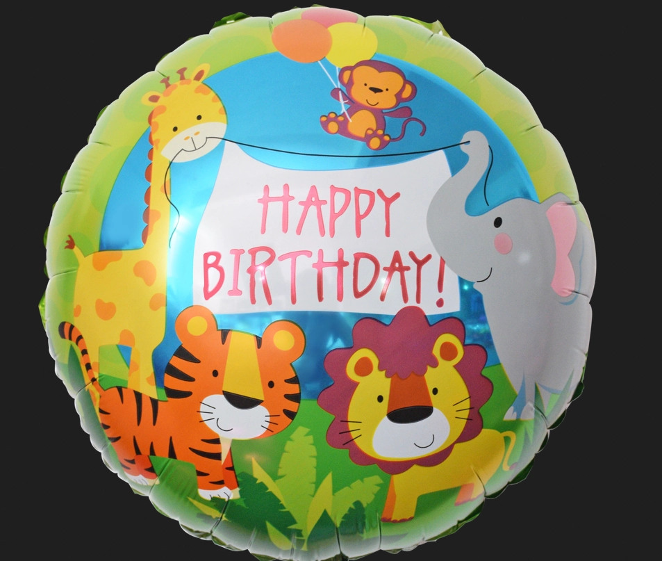 Balao Metalizado Estampado Safari 18 45cm 8620 Make
