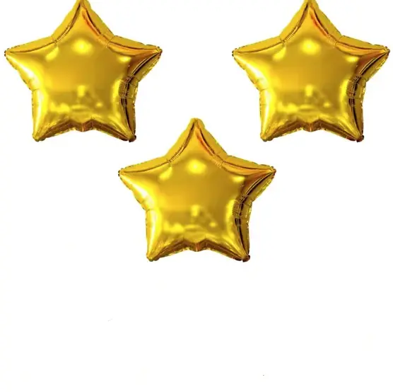Balao Metalizado Estrela Dourado 5,5 C/3 Make Ref.8656