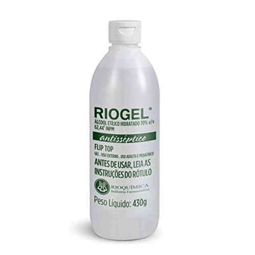 álcool Riogel Gel 70 Rioquímica Com 430 Gramas