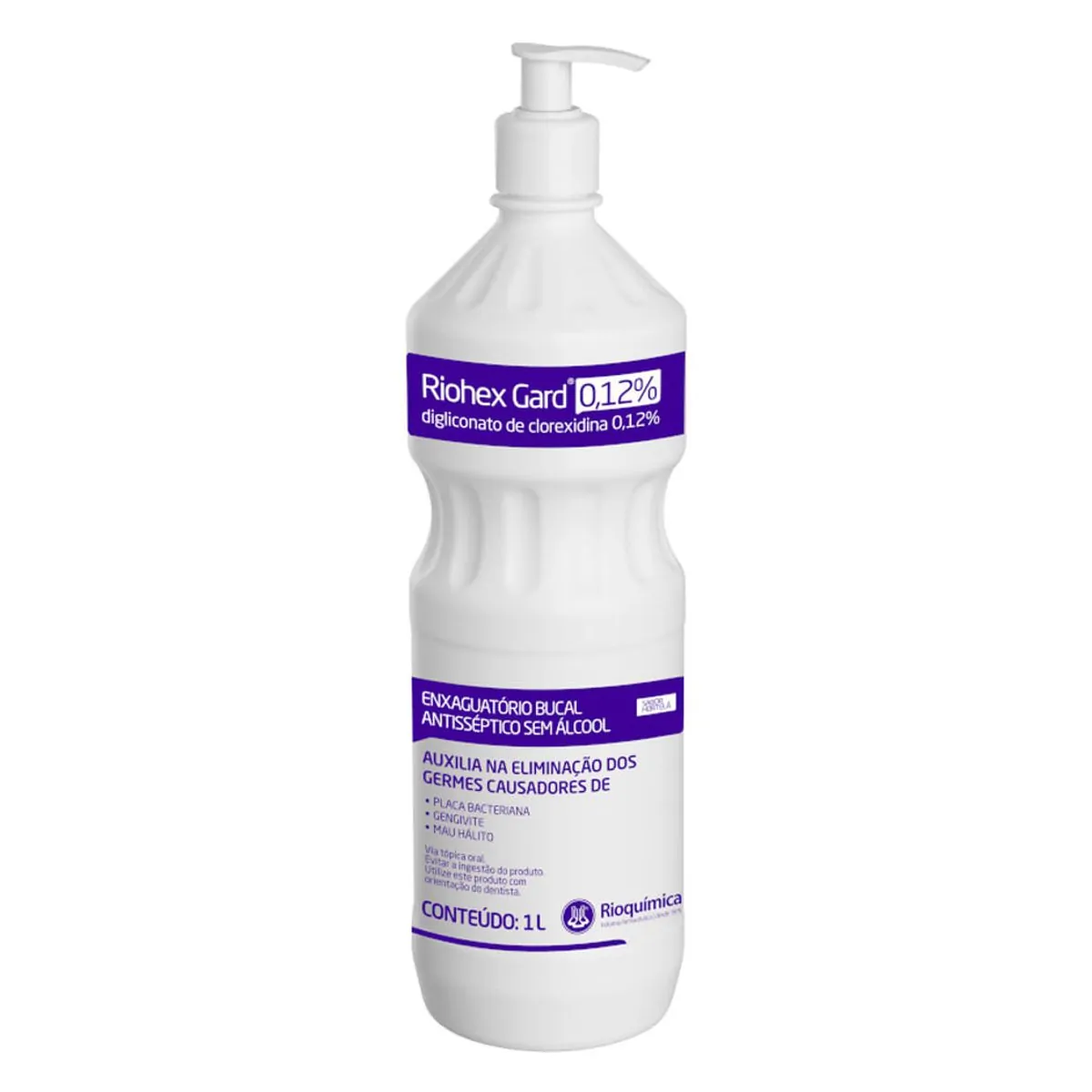 Antisséptico Bucal Riohex Gard Pump 0,12% 1 Litro - Rioquímica