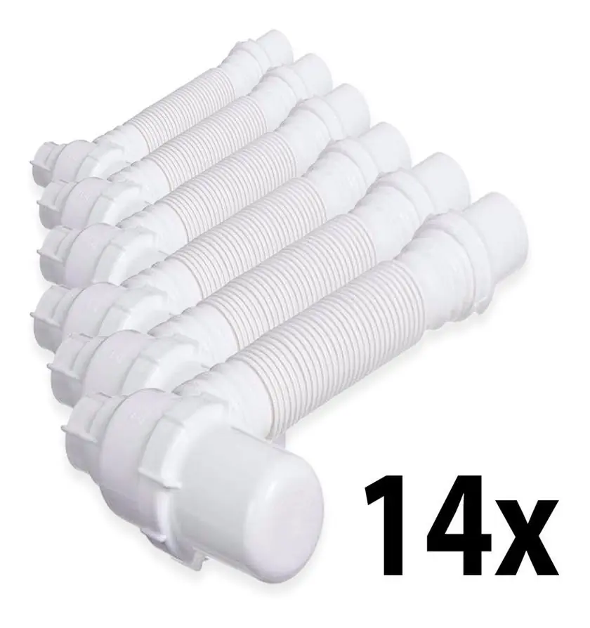 Kit 14 Sifão Copo Sanfonado P/ Pias/lavatórios/tanques Astra