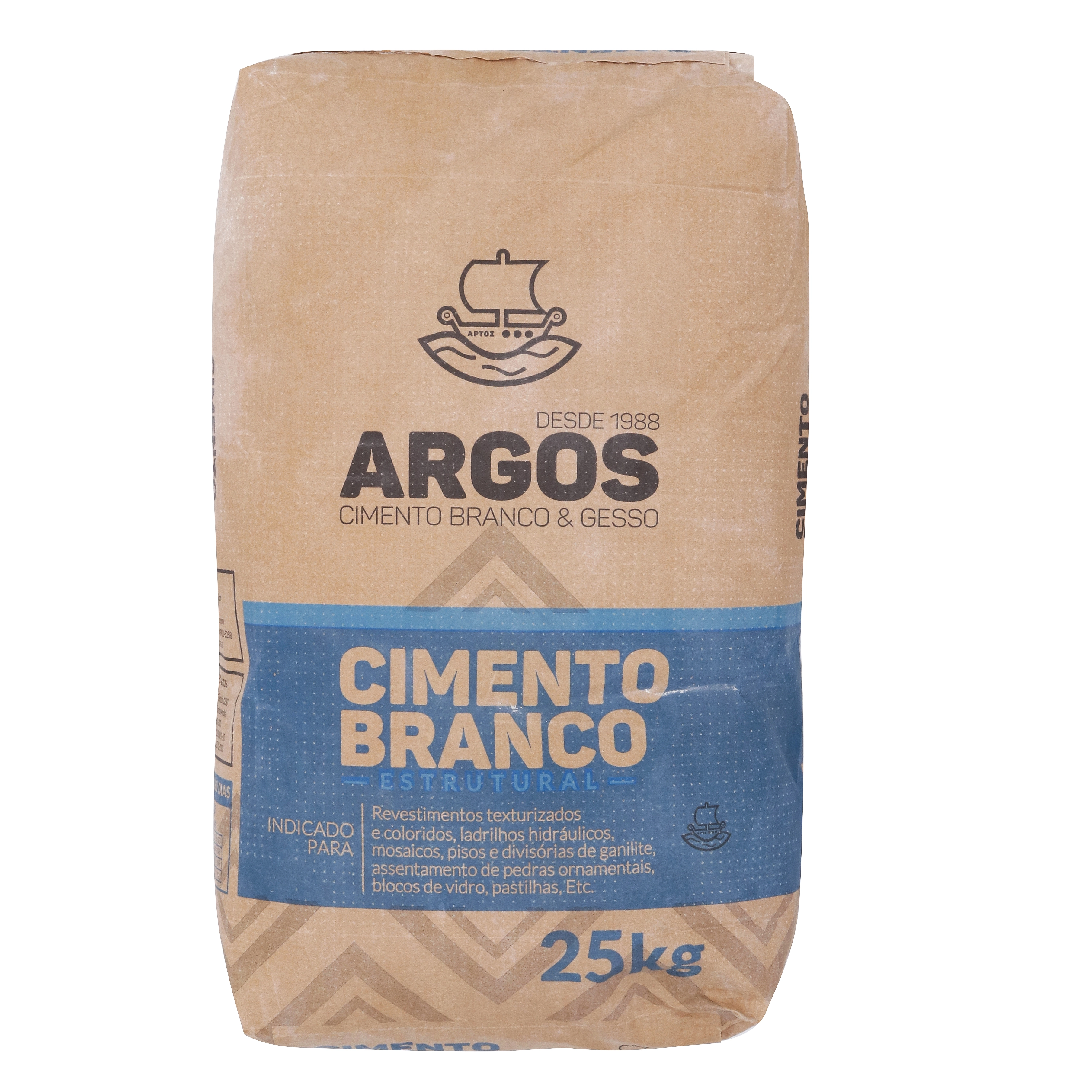 Cimento Branco Estrutural 25kg Argos / 2 Volume S