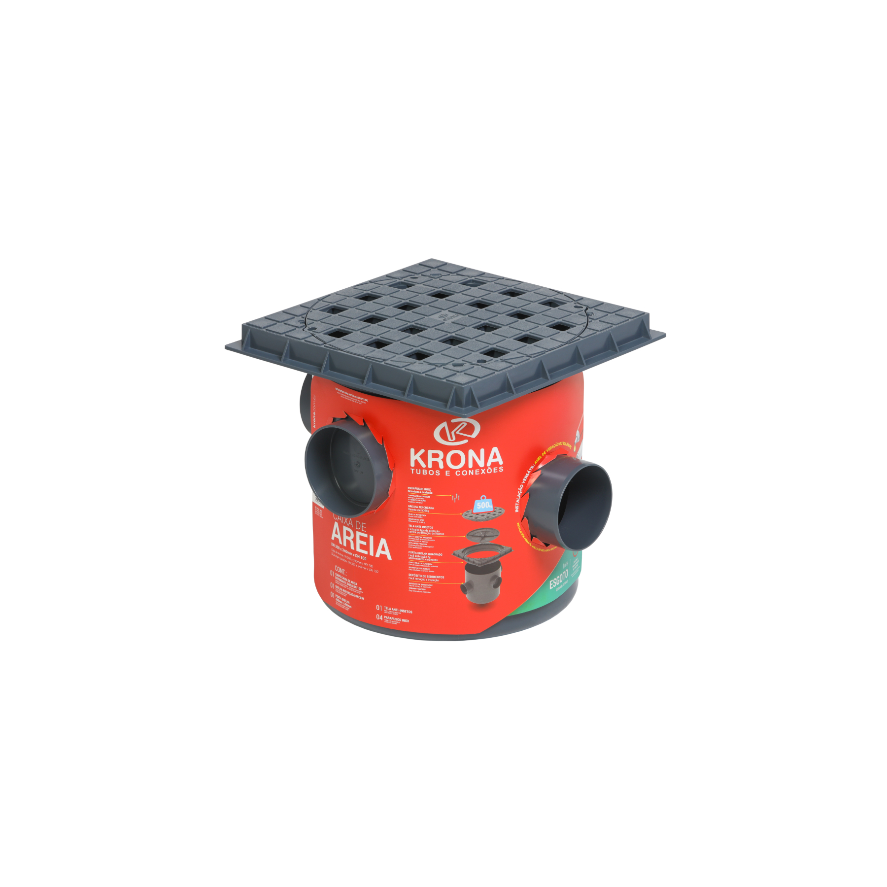 Caixa de Areia PVC 300mm DN300 Krona
