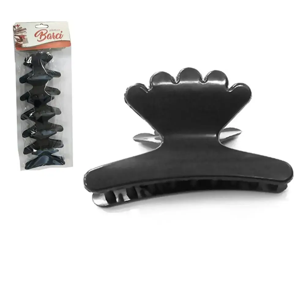 Barci Prendedor Sorriso C/6 Gde Preto/prata