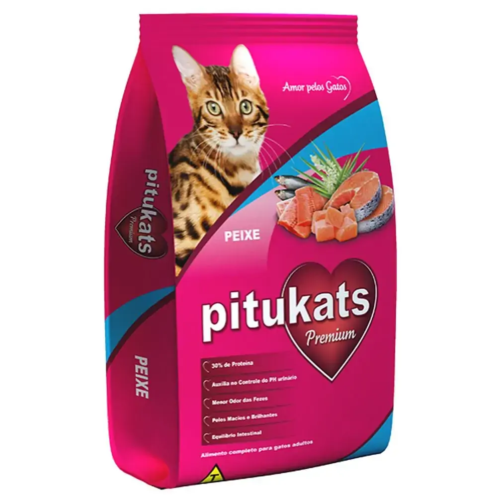 Racao Gatos Pitukats Peixe