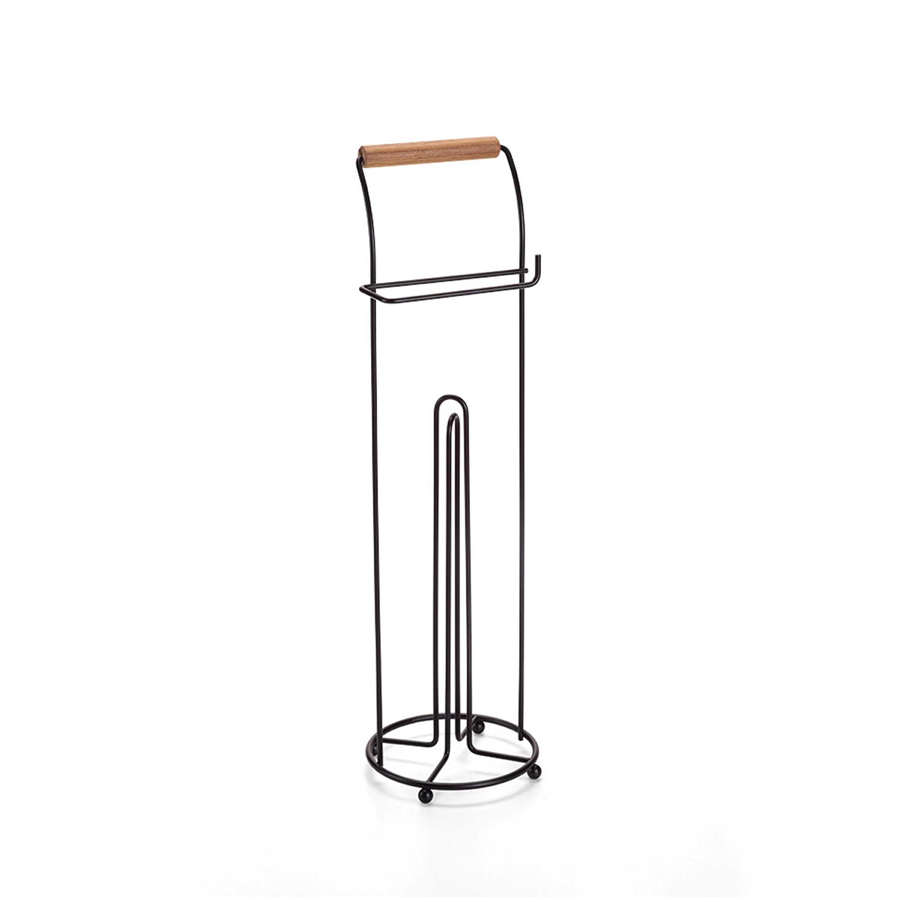 Porta Papel Higiênico de Chão Aço Black ECO Design Arthi