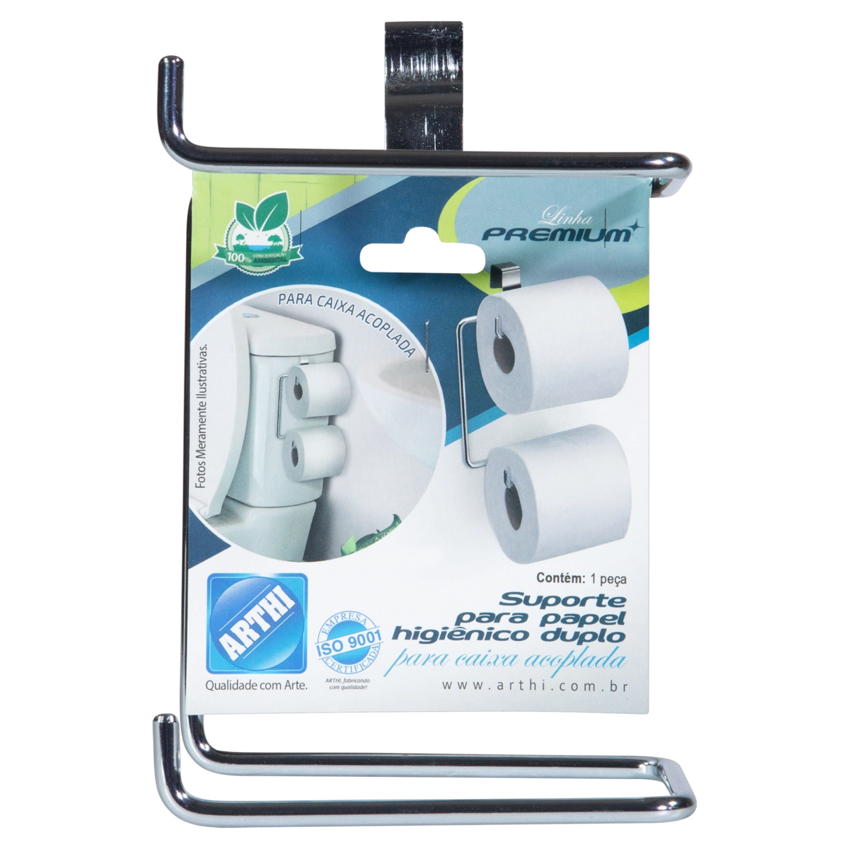 Suporte Duplo para Papel Higiênico ARTHI