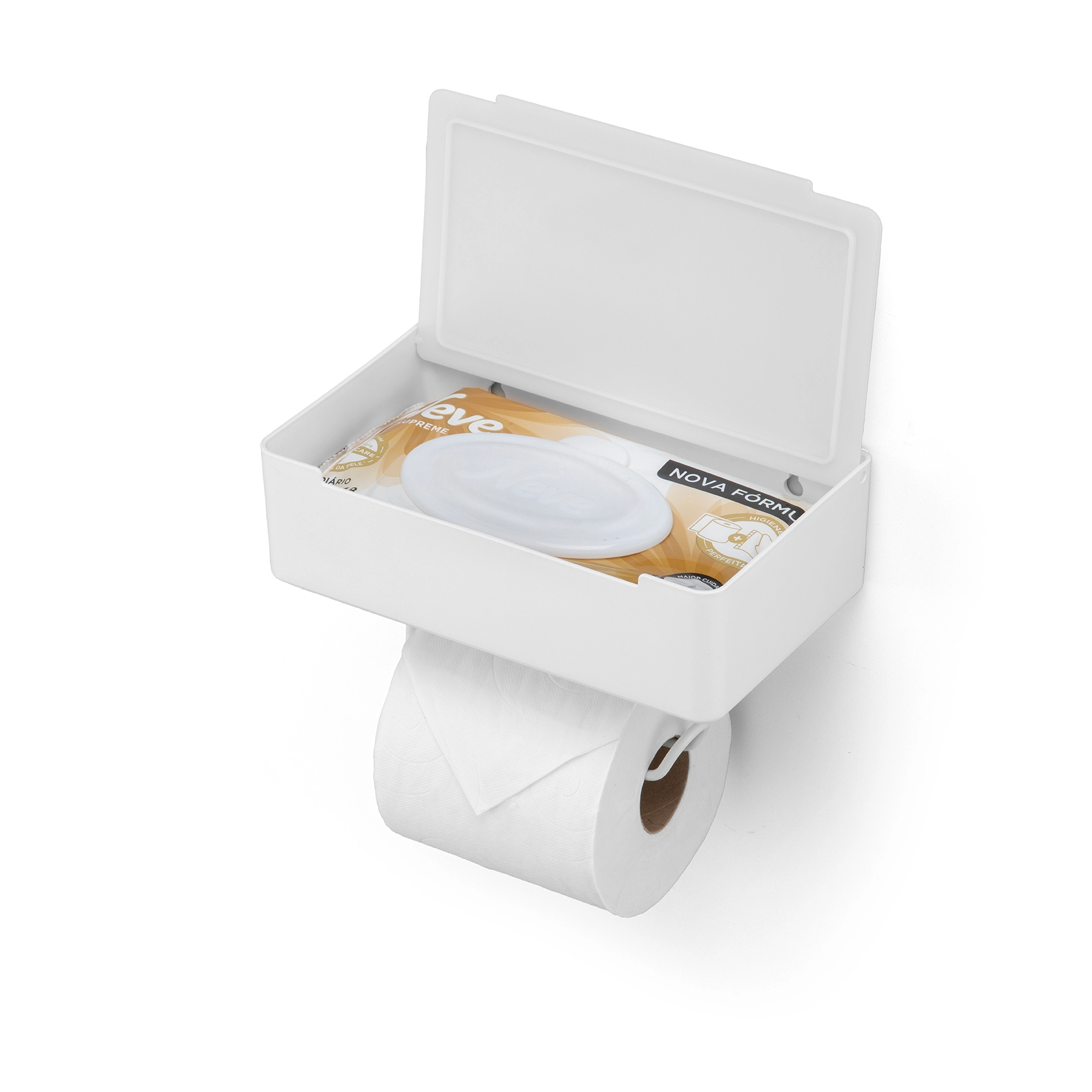 Porta Papel Higiênico Design Branco Fosco 3M Arthi