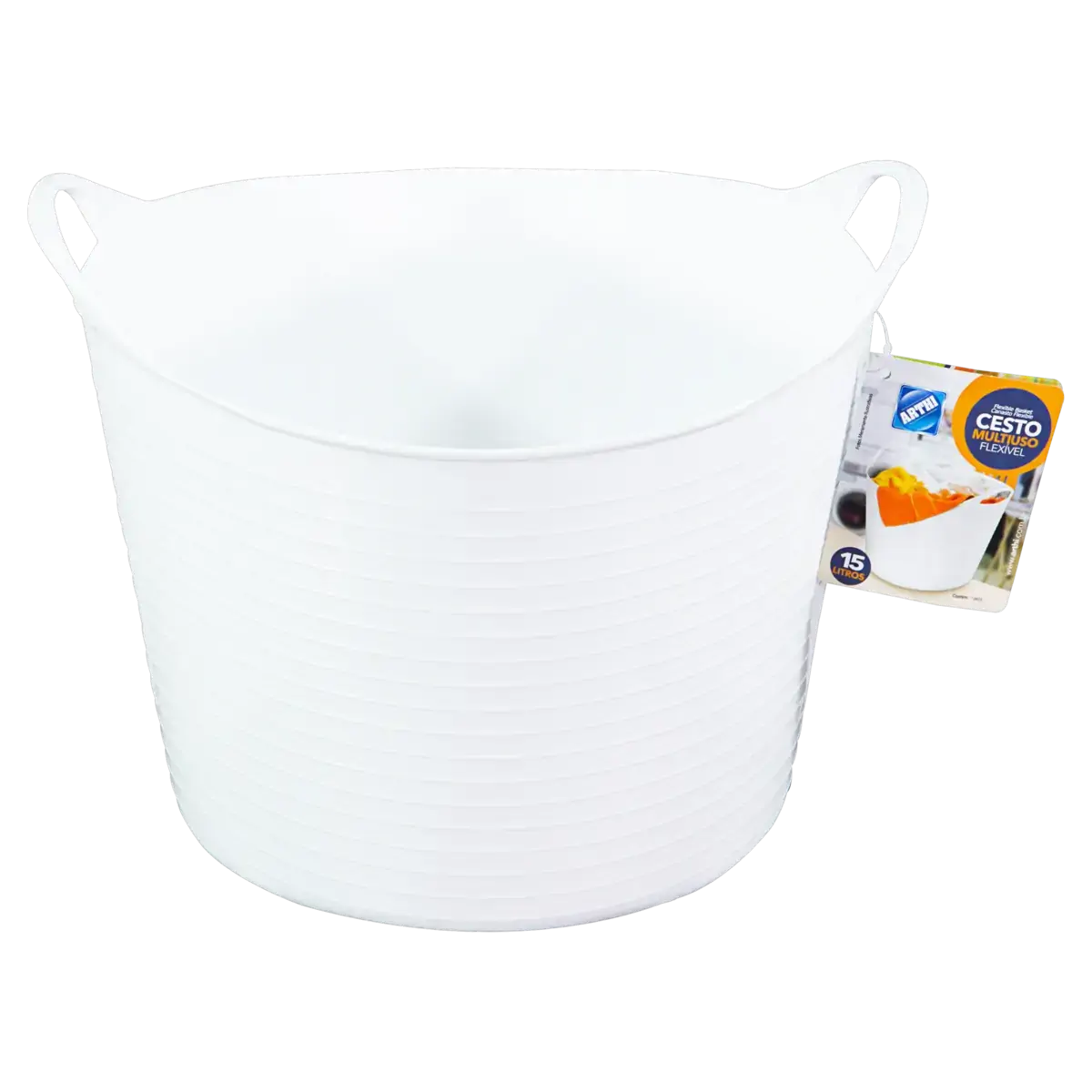 Cesto Multiuso Flexivel Branco 15 Litros