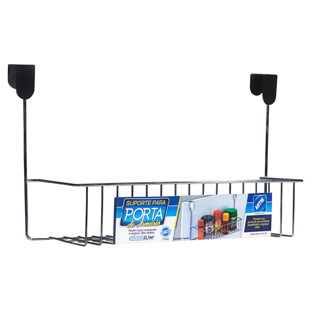 Suporte Cromado para Porta de Armário ARTHI