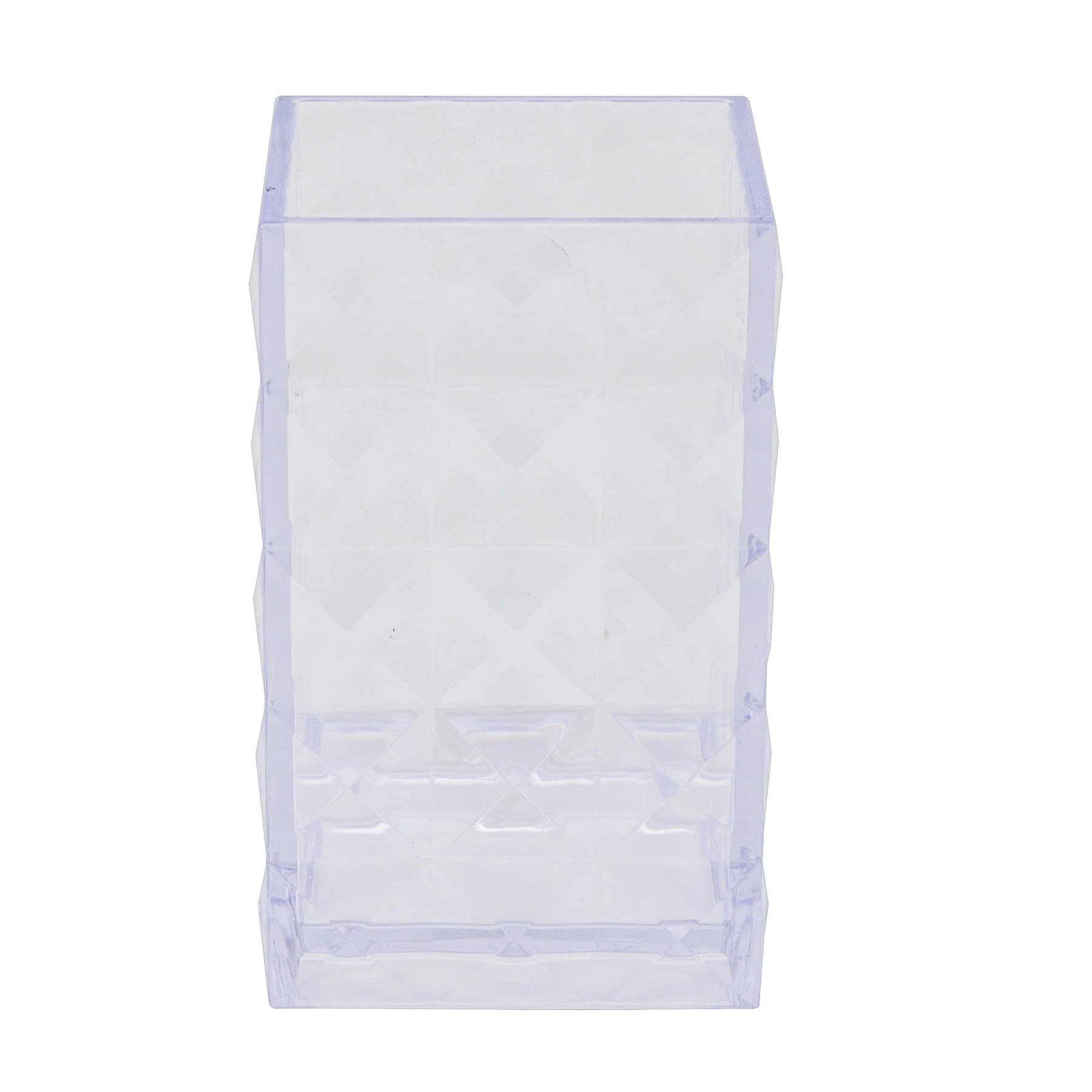 Porta Objetos de Bancada para Banheiro Plástico Transparente Diamante Arthi