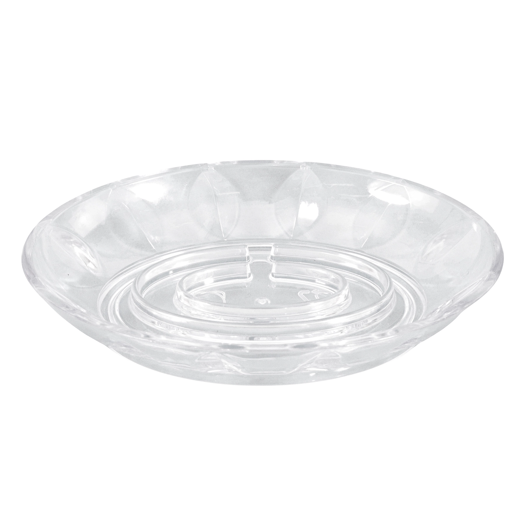 Saboneteira de Bancada para Banheiro Plástico Transparente Diamante Arthi