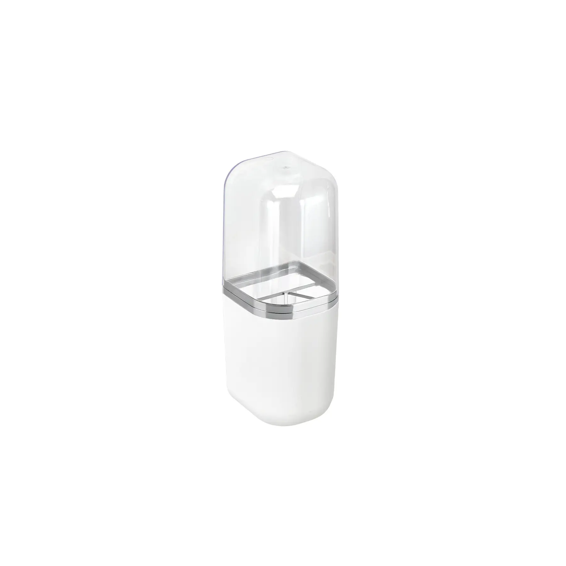 Porta Escova de Dente de Parede para Banheiro Plástico Branca Suspensa Arthi