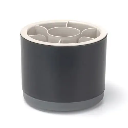 Porta Talheres em Plástico By Arthi Off White E Preto