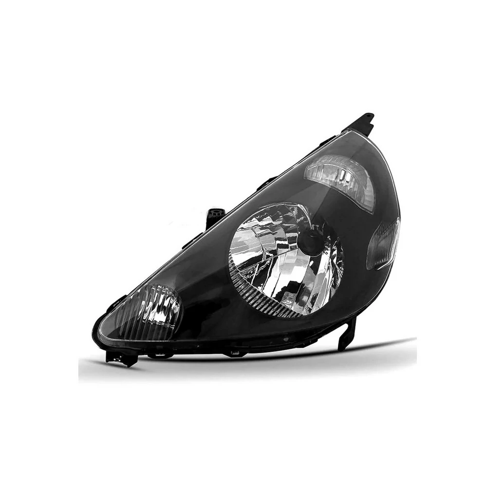Farol Principal HONDA FIT Lado Esquerdo Máscara Negra - VIA EXPRESSA HONDA0377LE