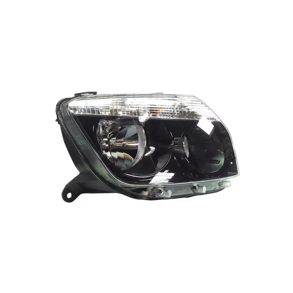 Farol Principal RENAULT DUSTER Lado Direito Máscara Negra - VIA EXPRESSA RN0615LD