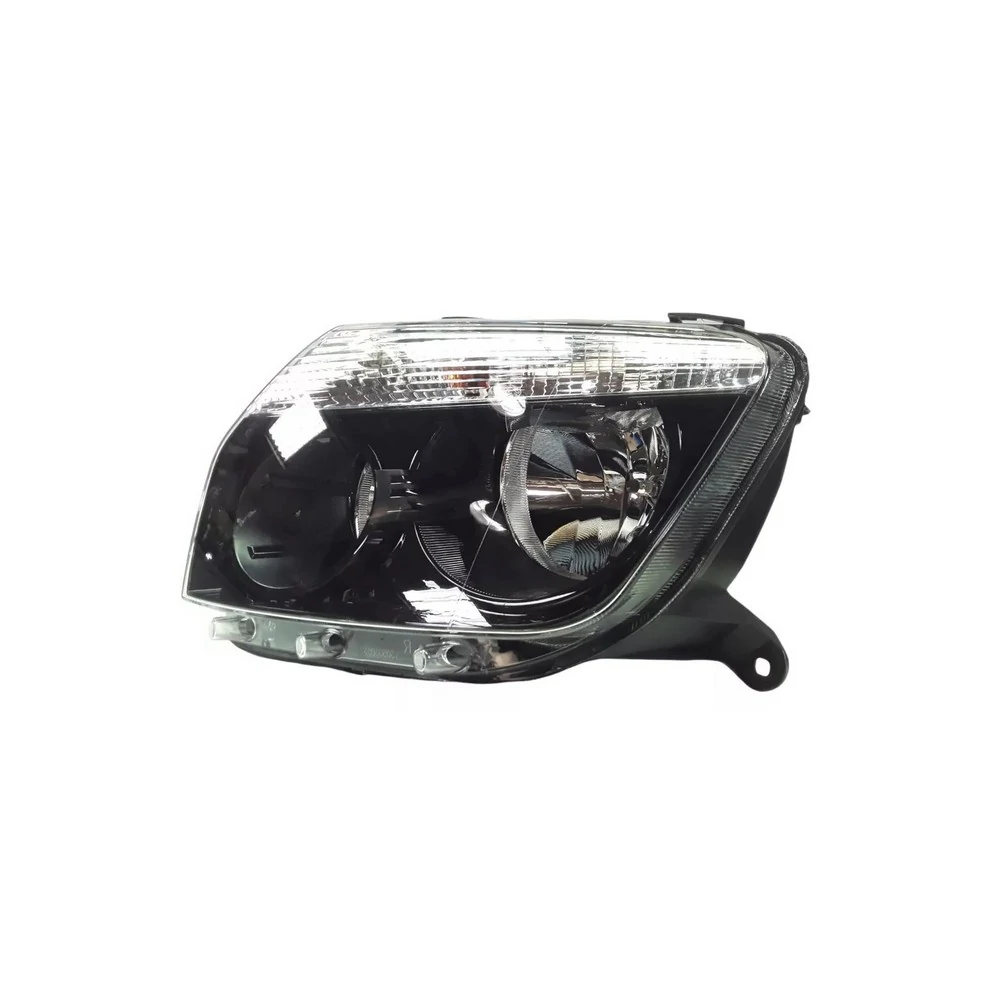 Farol Principal RENAULT DUSTER Lado Esquerdo Máscara Negra - VIA EXPRESSA RN0615LE