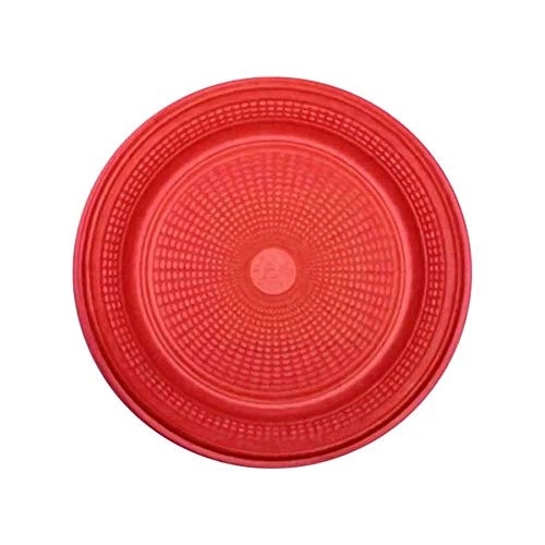 Prato Desc Rainha Plastico Vermelho C/10
