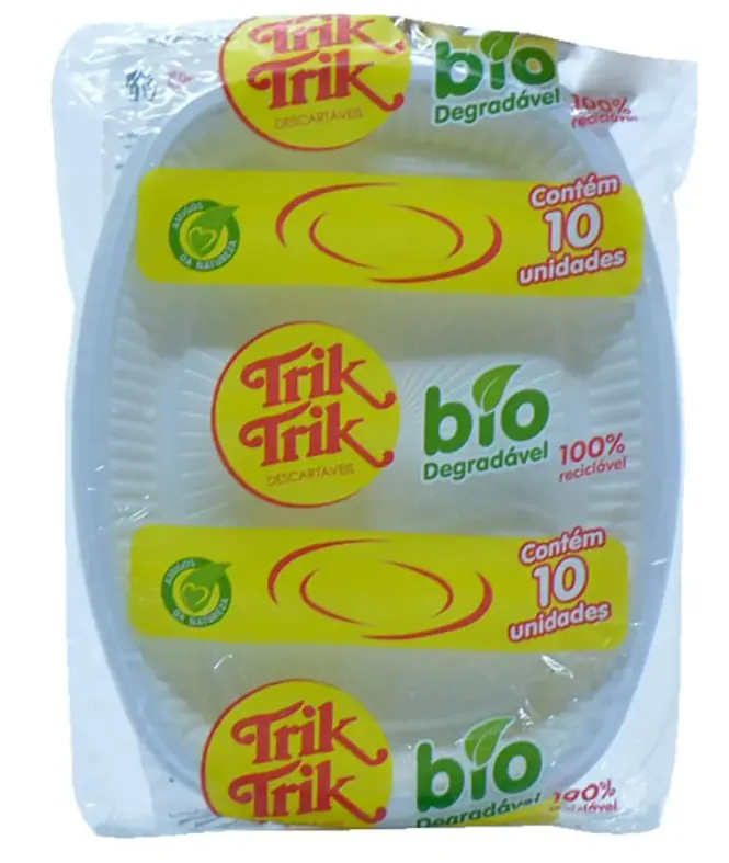 Travessa Pequena Biodegradavel Trik C/10u