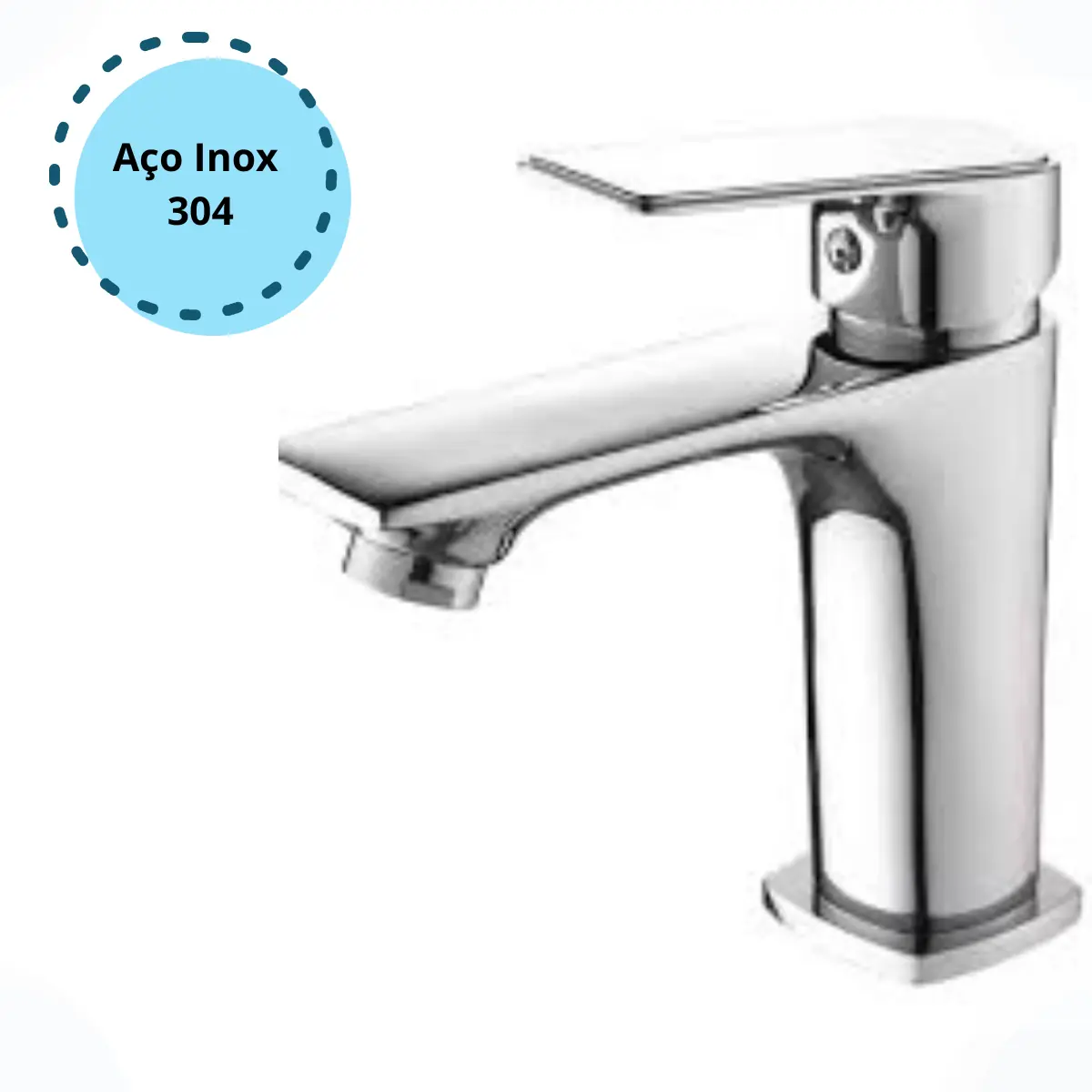 Torneira Monocomando Lavatório Banheiro Aço Inox 304 Cromada