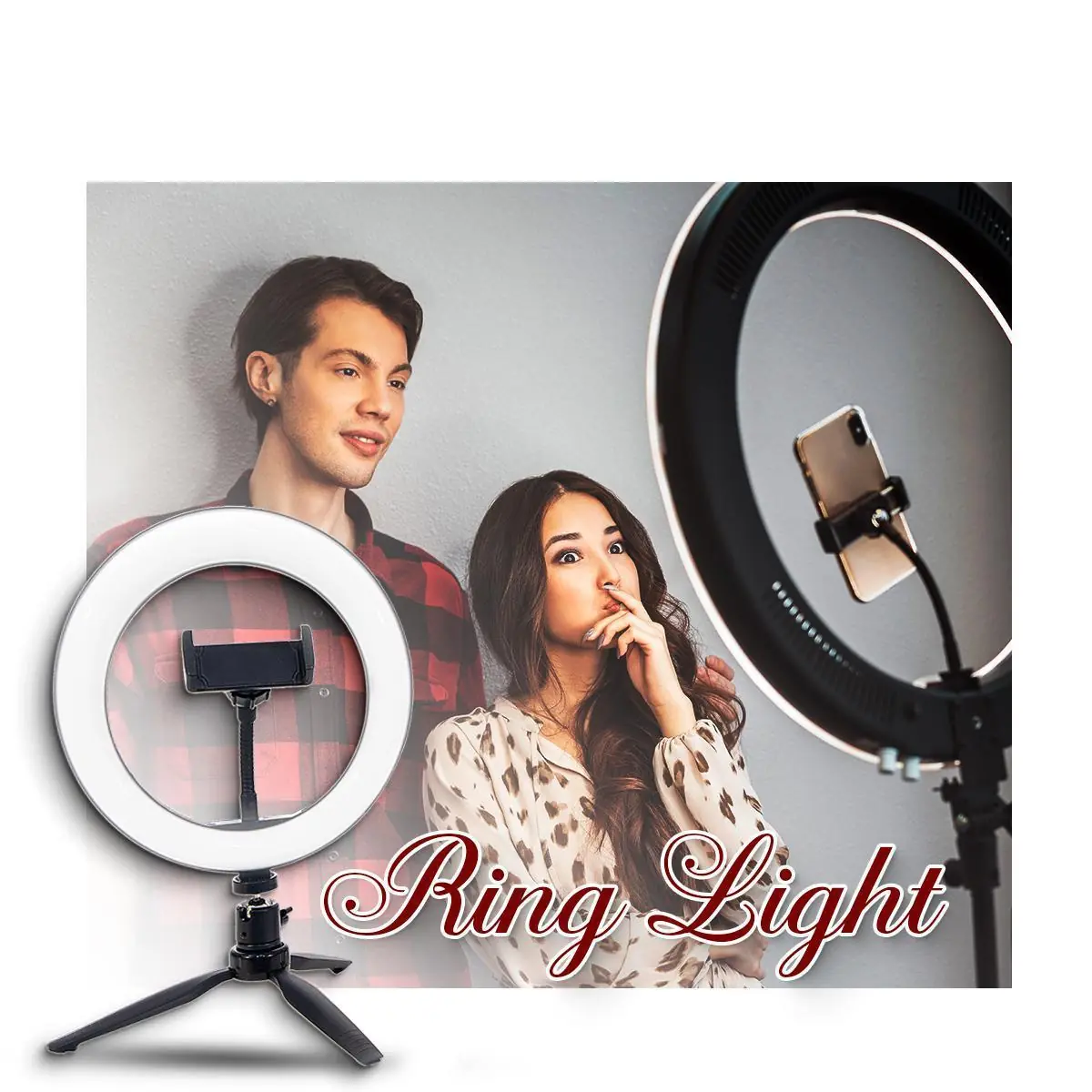 Selfie Ring Light Foto Casal 16cm