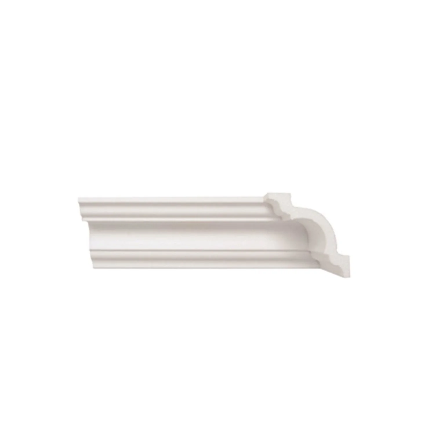 Rodateto De Poliestireno 8cmx80mm Liso 2,0 Metro Linear - Caixa Com 2 Unidade - Branco