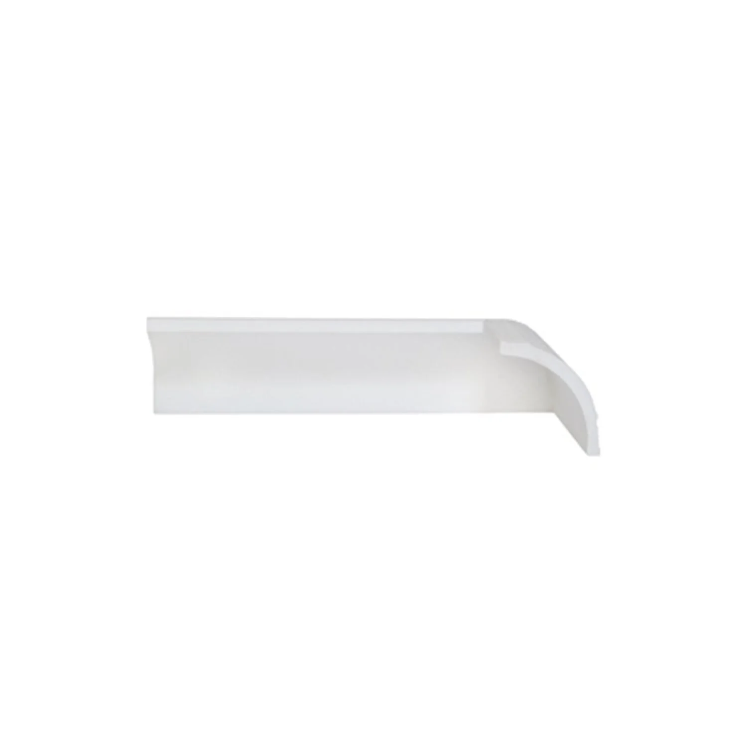 Rodateto De Poliestireno 6,5cmx80mm Liso 2,0 Metro Linear - Caixa Com 2 Unidade - Branco