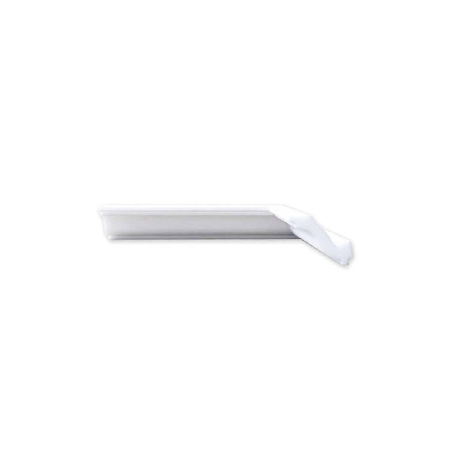 Rodateto De Poliestireno 4cmx50mm Liso 2,0 Metro Linear - Caixa Com 2 Unidade - Branco