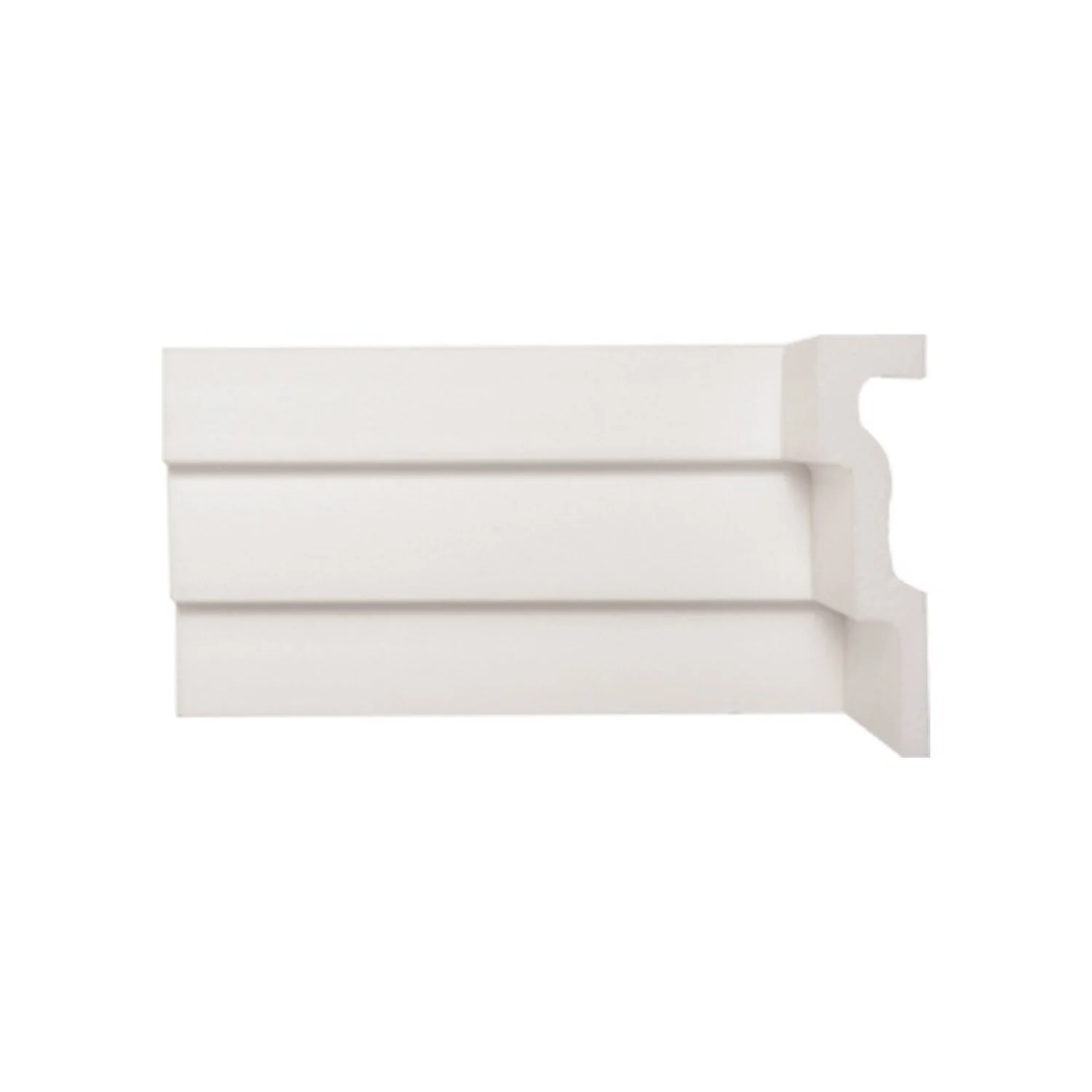 Rodateto De Poliestireno 12cmx30mm Liso 2,0metro Linear - Caixa Com 2 Unidade - Branco