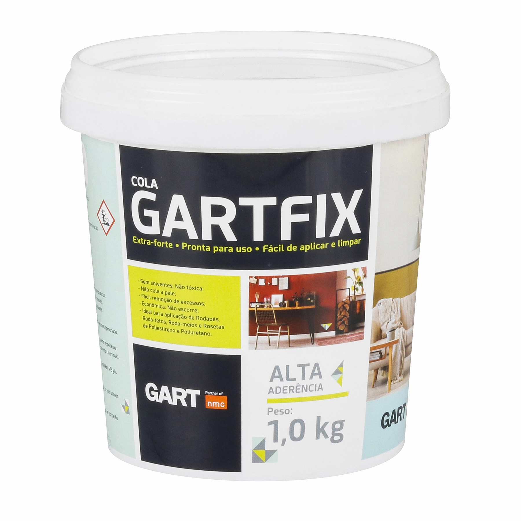 Cola para Rodapés Branca 1kg Gart