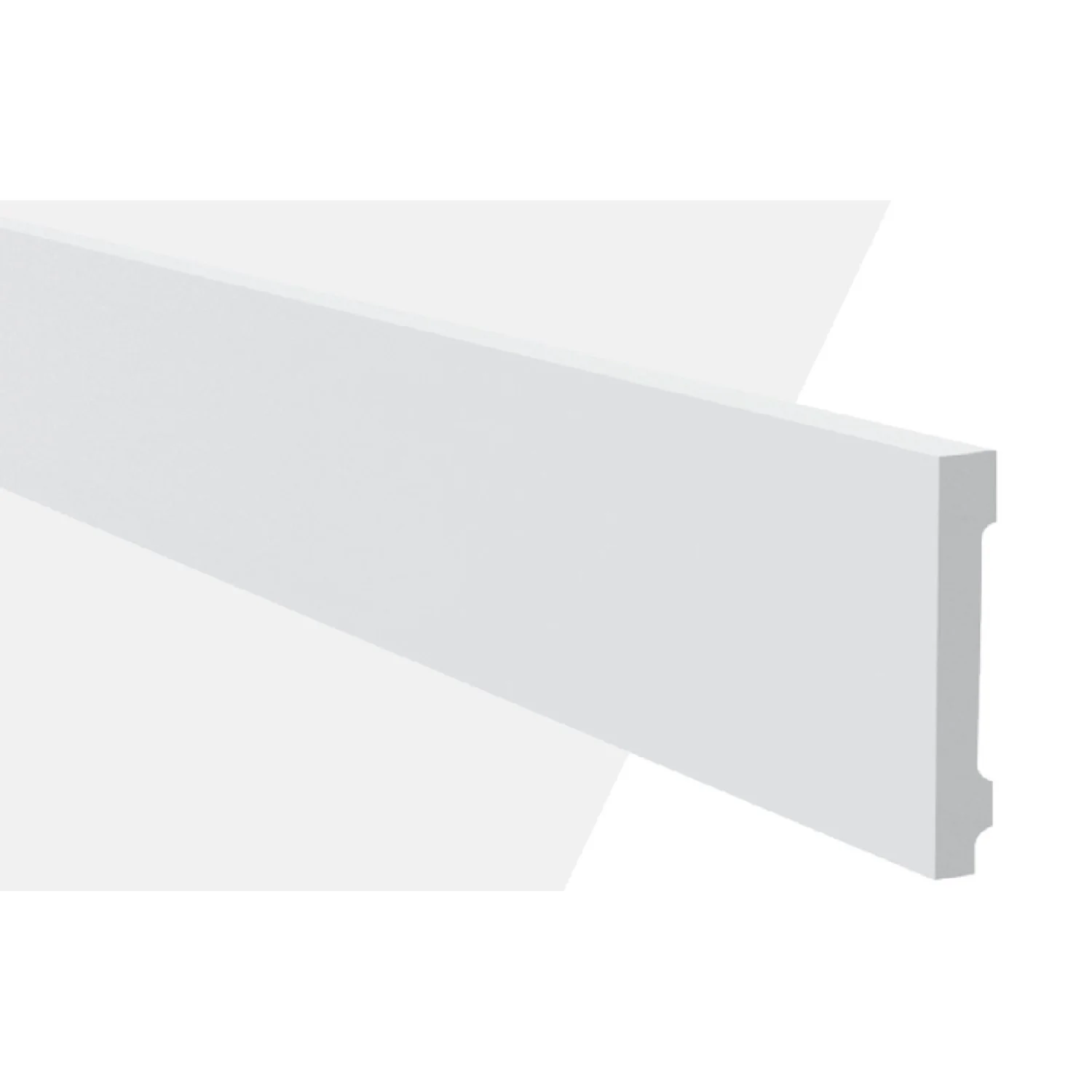 Rodapé De Poliestireno Liso 11cmx2,44m Rende 2,44mml11 Gart  Branco