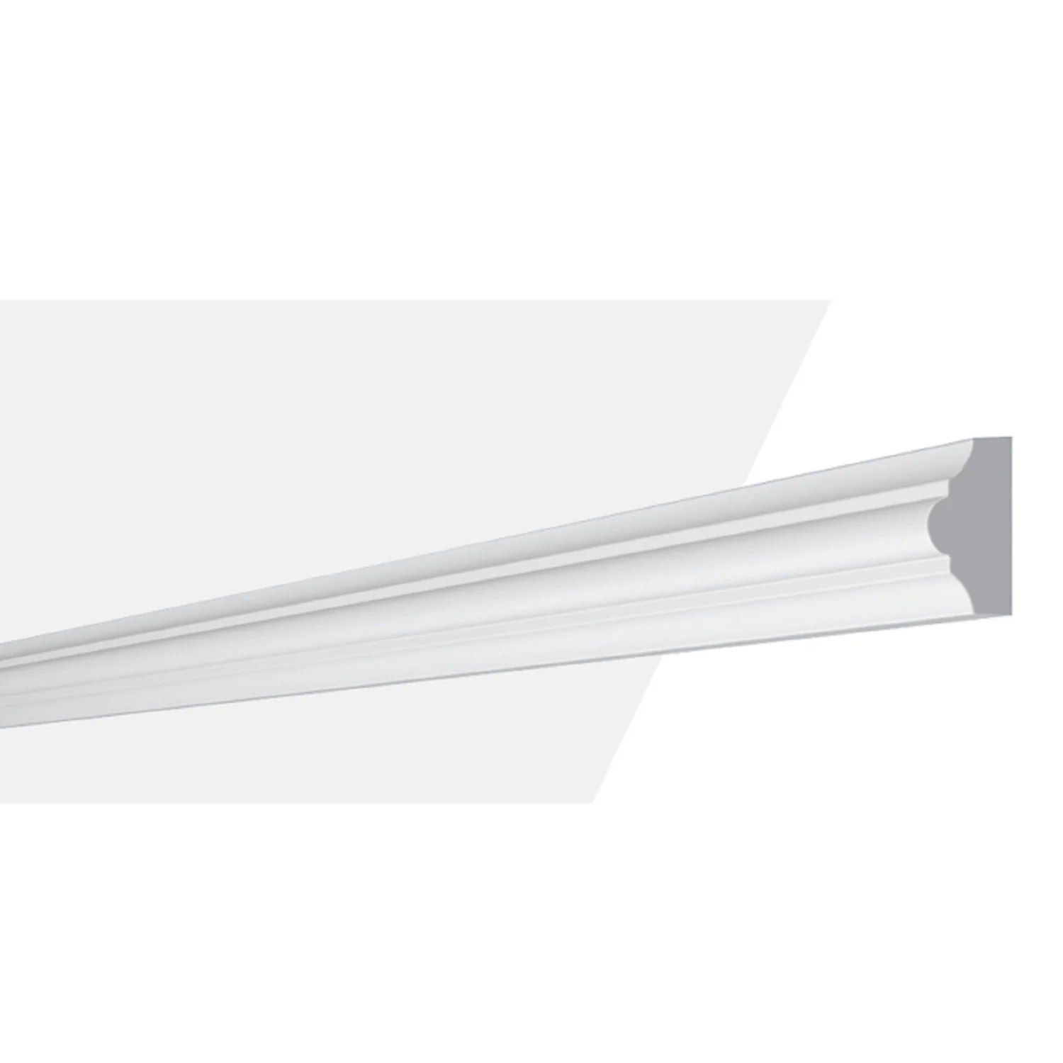 Rodameio De Poliestireno 13mmx200cmx2,3cmm3 Gart  Branco