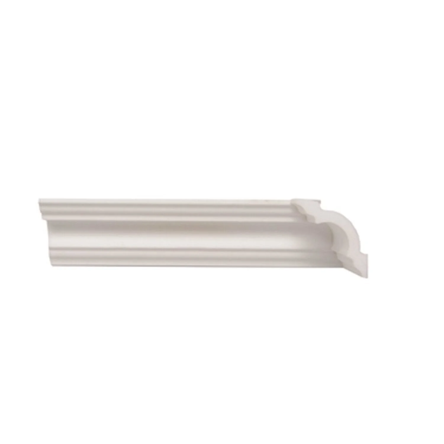 Rodateto De Poliestireno 5cmx50mm Liso 2,0metro Linear - Caixa Com 2 Unidade - Branco