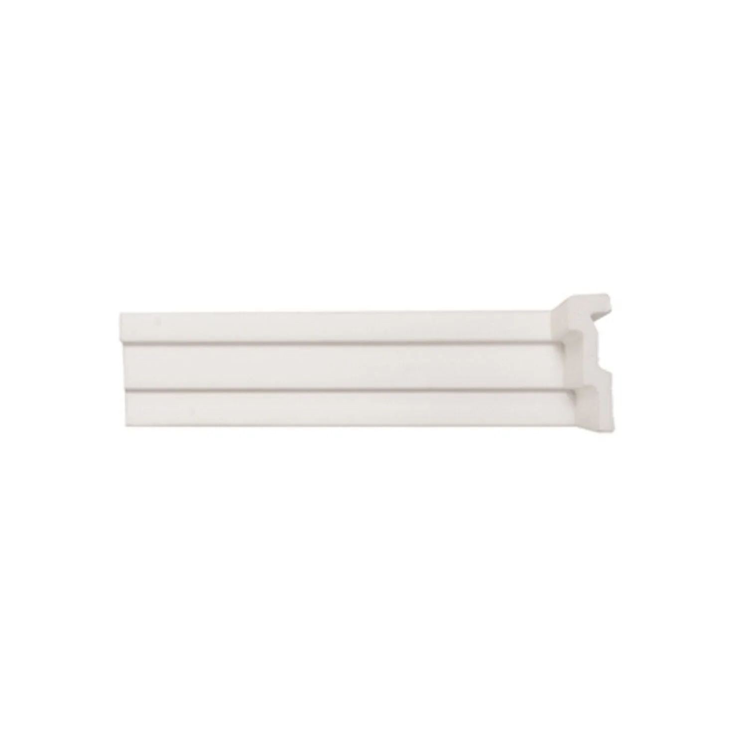 Rodateto De Poliestireno 6cmx20mm Liso 2,0metro Linear - Caixa Com 2 Unidade - Branco