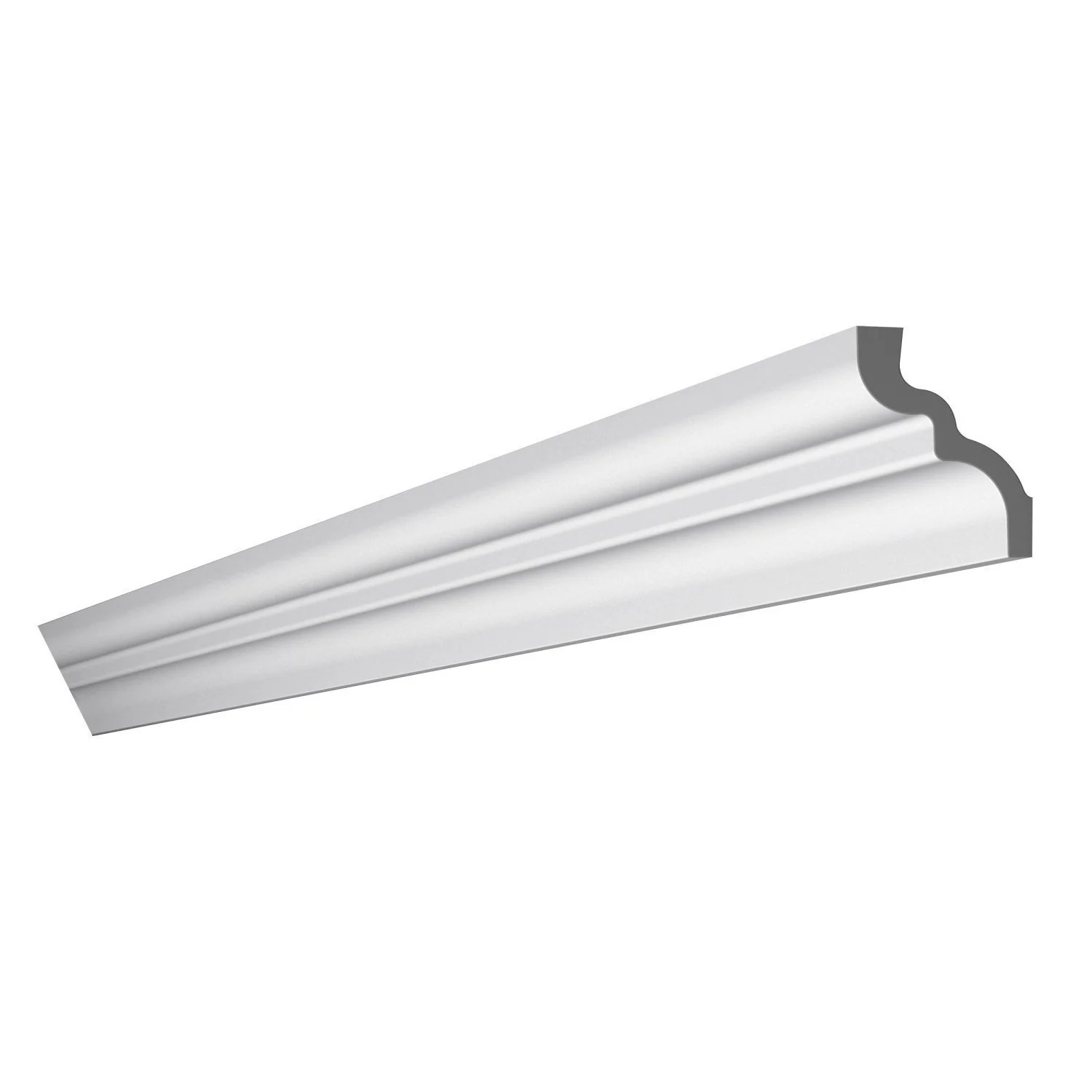Moldura De Teto Rodateto De Poliestirenom7metro Linear - Caixa Com 2 M - Branco