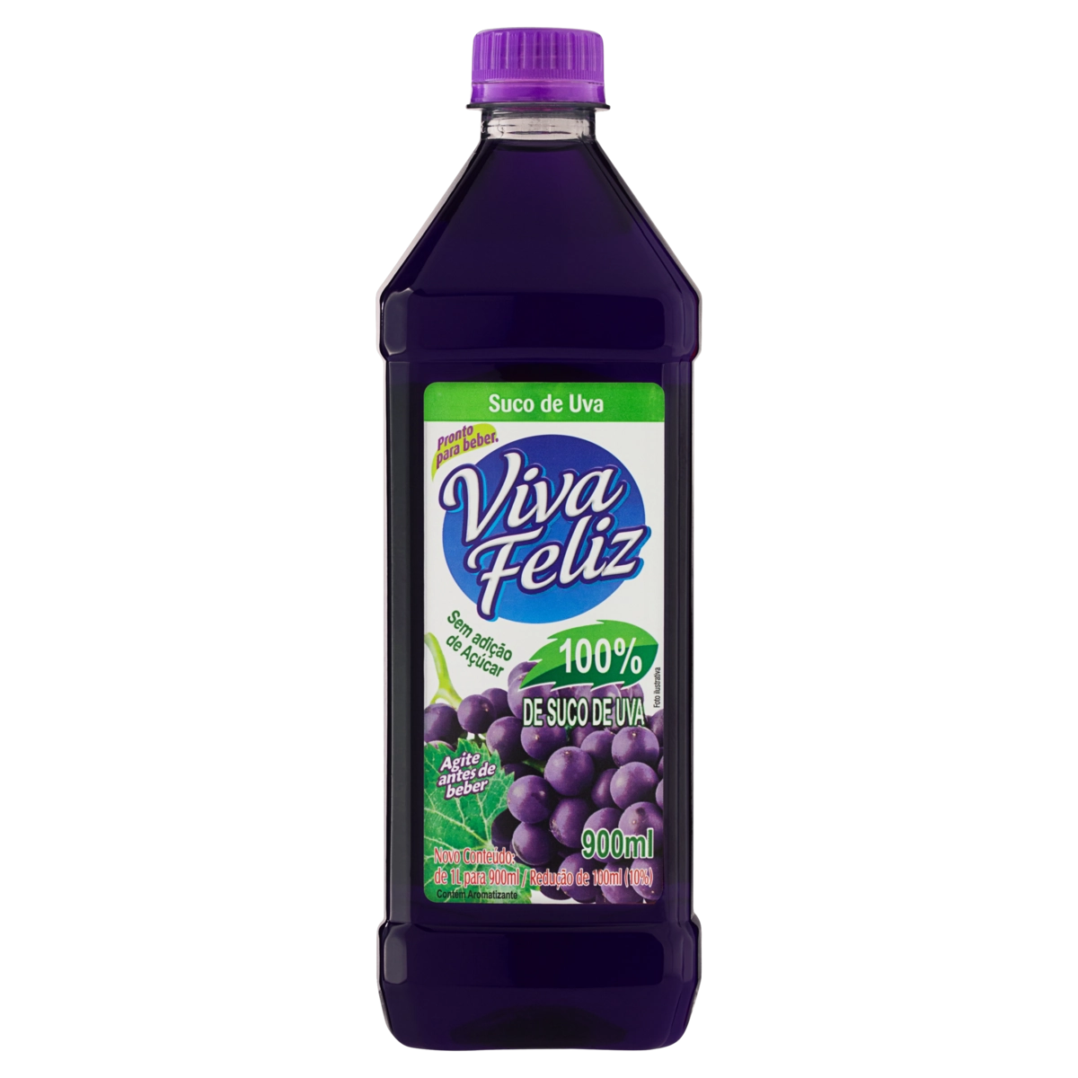 Suco Uva Viva Feliz Garrafa 900ml