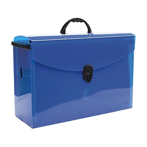 Maleta Delloplast Azul C/ 10 Pastas Suspensas Dello Plus Dello