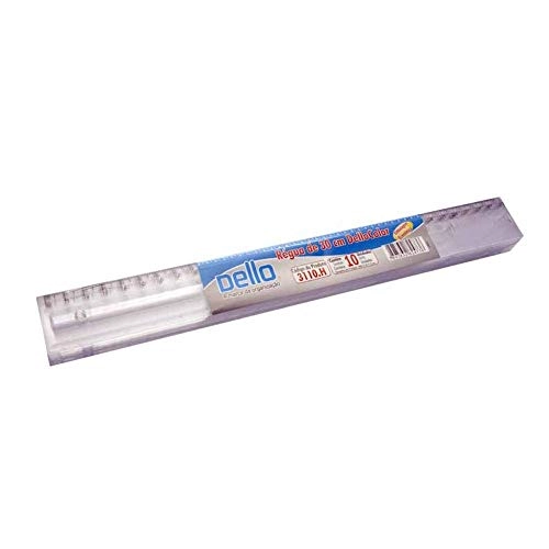 Régua Em Poliestireno 30 Cm Cristal Dello Pt 01 Unidade