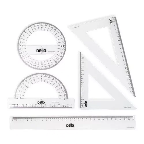 Conjunto para Desenho 1 Grau 1 e 2 Grau C/05 Pecas Flexivel
