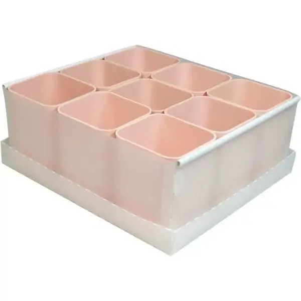 Caixa Organizadora De Obj C/9 Rosa