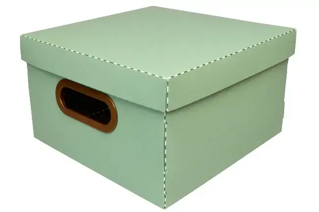 Caixa Organizadora Linho Pq Ver 25x25x15cm