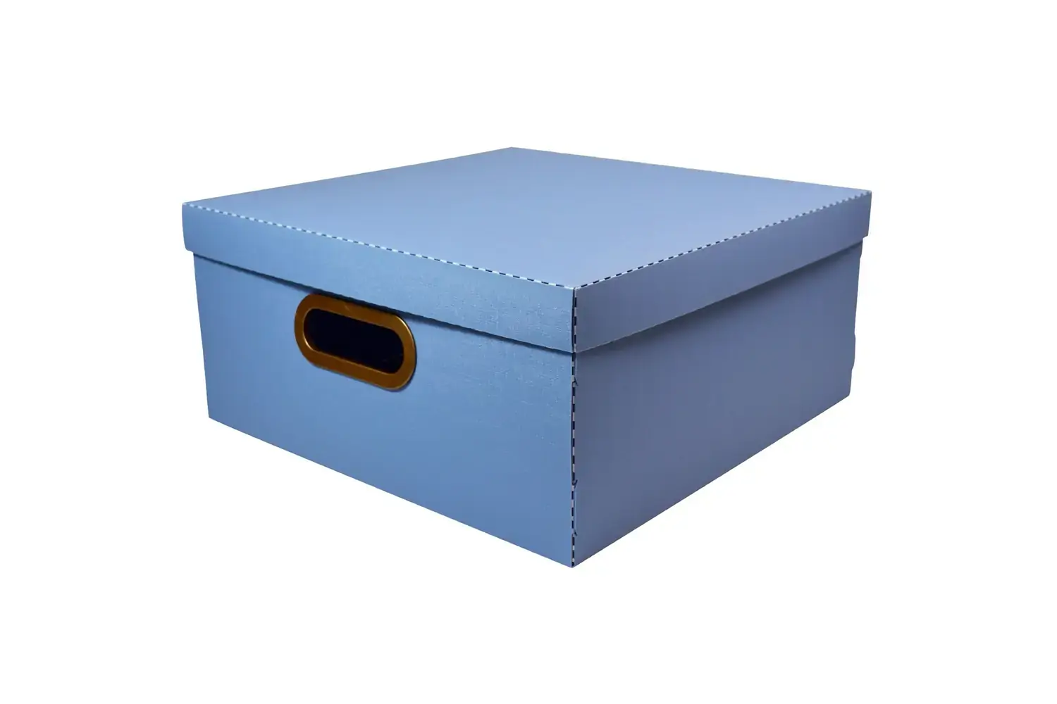 Caixa Organizadora Linho Gr Azul Claro 35x35x16cm