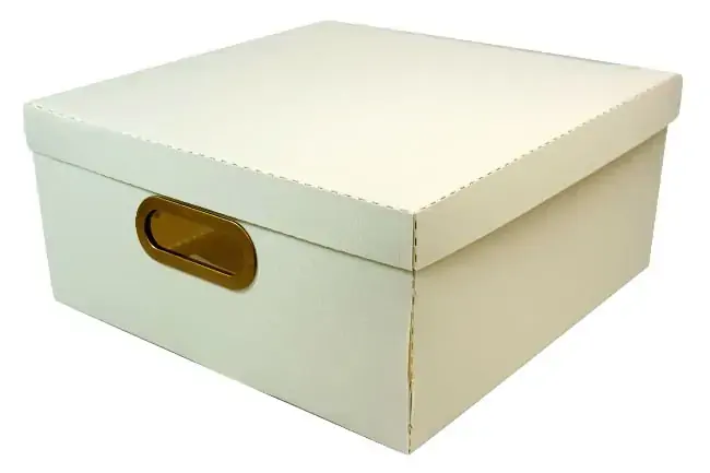 Caixa Organizadora Linho Gr Cnz 35x35x16cm